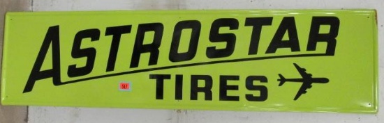Rare Vintage Astrostar Tires 5 Ft. Embossed Metal Sign