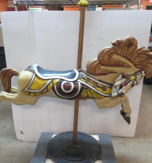 Excellent Vintage All Aluminum Carousel Horse on Stand