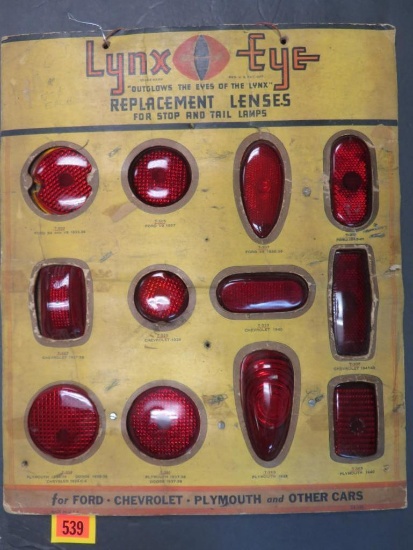 1940's Lynx Eye Stop and Tail Light Lens Store Display