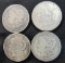 Lot (4) Morgan Silver Dollars 1881-O, 1891, 1921, 1921-S