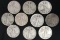 Lot (10) 1940's Walking Liberty Half Dollars/ 90% Silver