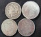 Lot (4) Morgan Silver Dollars 1882, 1888-O, 1891, 1901-O