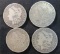 Lot (4) Morgan Silver Dollars 1879-S, 1880, 1881-O, 1921