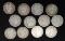 Lot (12) Mixed Date Barber Silver Quarters