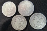 Lot (4) Morgan Silver Dollars 1882-O, 1884, 1886, 1892