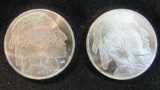 (2) 1 oz. Rounds .999 Silver/ Buffalo Nickel Design