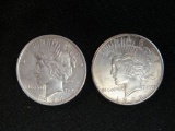 1922-S & 1924 Silver Peace Dollars