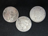 1922-D, 1923, 1923 Peace Silver Dollars