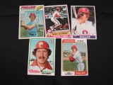 Lot (5) 1974 - 1978 Topps Mike Schmidt Cards