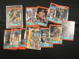 Lot (16) 1986-87 Fleer Basketball Cards w/ Stars & RC's