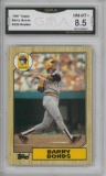 1987 Topps #320 Barry Bonds RC Rookie Card GMA 8.5