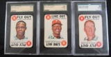 Lot (3) 1968 Topps Game Cards All SGC Graded