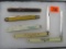 Lot (5) Vintage Melon Tester Knives (all USA) Mostly Advertising
