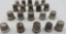 Excellent Collection (20) Vintage Sterling Silver Thimbles