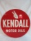 Beautiful Vintage Kendall Motor Oil Double Sided Service Station Metal Sign