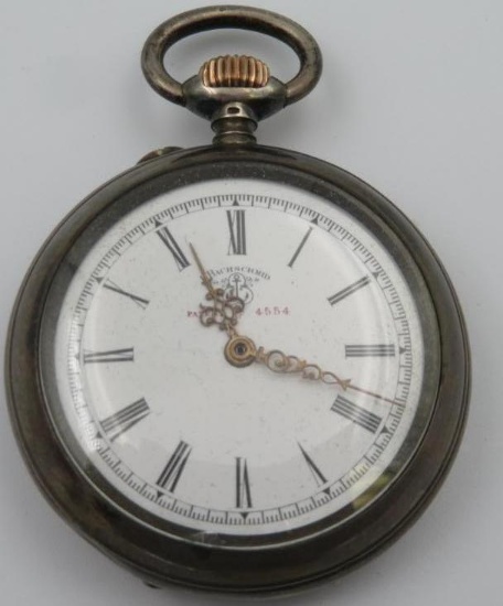 Antique 1900's F. Bachschmid .800 Silver Pocket Watch