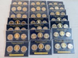 Lot (21) US Presidential Dollar 3-Coin Sets P-D-S