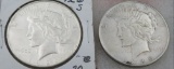1925 & 1926 S US Peace Silver Dollars 90% Silver