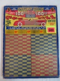 Outstanding Antique Speedway Special Punchboard, Racing Graphics