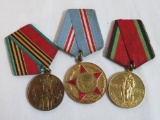 Lot of (3) Vintage Russian Military Medals