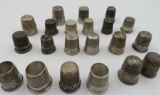 Excellent Collection (20) Vintage Sterling Silver Thimbles