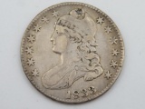 1833 US Capped Bust 1/2 Half Dollar 90% Silver