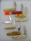 Outstanding Lot (8) Vintage Coca Cola Advertising Folding Pocket Knives
