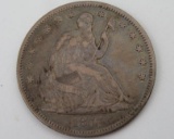 1877 S US Seated Liberty 1/2 Half Dollar 90% Silver