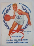 Vintage 1950 World Series of Basketball Program Globetrotters Vs. College All-Stars