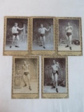 Excellent Lot (5) 1910's Bare Knuckle Boxing Cabinet Photos