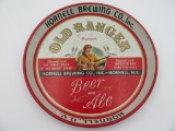 1940's Old Ranger Beer Metal Serving Tray (Hornell Brewing Co Hornell NY)