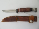 Vintage Case XX M3 Finn SS Leather Handle Fixed Blade Mini Hunting Knife