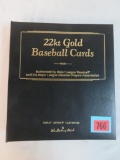 Danbury Mint 22kt Gold Baseball Card Album w/ Contents