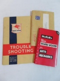 (2) Antique Trouble Shooting Guide Books Socony Mobil, Motor's