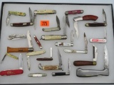 Huge Lot (23) Assorted Vintage Folding Knives. Kutmaster, Western, Richards