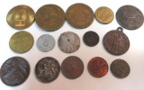 Lot of (15) Vintage Trade Tokens, Commemoratives and More Inc. Full Feature Movie Token