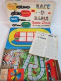 Vintage 1950's/60's Built-Rite Race-O-Rama Board Game