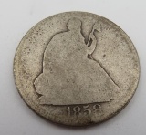 1858 O US Seated Liberty 1/2 Half Dollar 90% Silver
