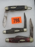 Lot (3) Vintage Case XX Folding Knives