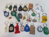 Lot (28) Vintage Asst. Key Chains Buick, Indy 500, Pontiac, Quaker State+