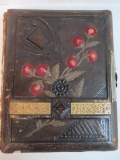 Antiuqe Leather Bound Photo Album with Contents of CDV, Cabinet Cards and Tin-type Photos