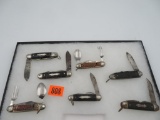 Lot (7) Vintage Utility Folding Pocket Knives. Imperial, Kamp King, Colonial