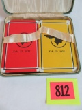 Rare ca. 1950's Pontiac Motor Co. Double Deck Playing Cards