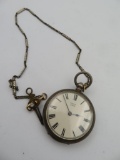 Antique Key Wind Pocket Watch with Fine Silver Case (Marked Marie 51901