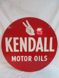 Beautiful Vintage Kendall Motor Oil Double Sided Service Station Metal Sign