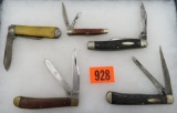 Lot (5) Vintage Ka-Bar Folding Knives