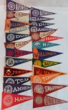 Lot (20+) Vintage 1950's-60's College Pennant Decals
