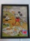 1930's Walt Disney's Mickey and Minnie Mouse Picnic Jigsaw Puzzle, Framed