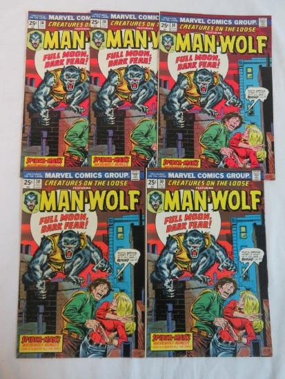 Lot (5) Creatures on the Loose #30 (1974) Man-Wolf Begins, 1st Simon Stroud