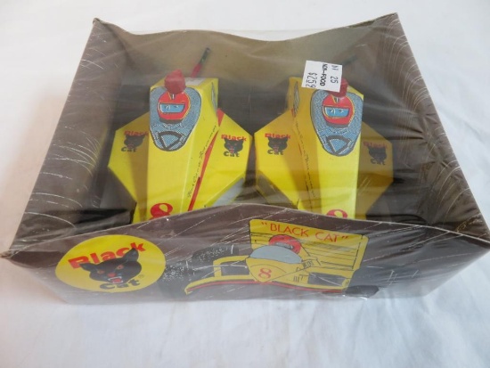 Rare Vintage Black Cat Racing Car Fireworks Box (2) Sealed